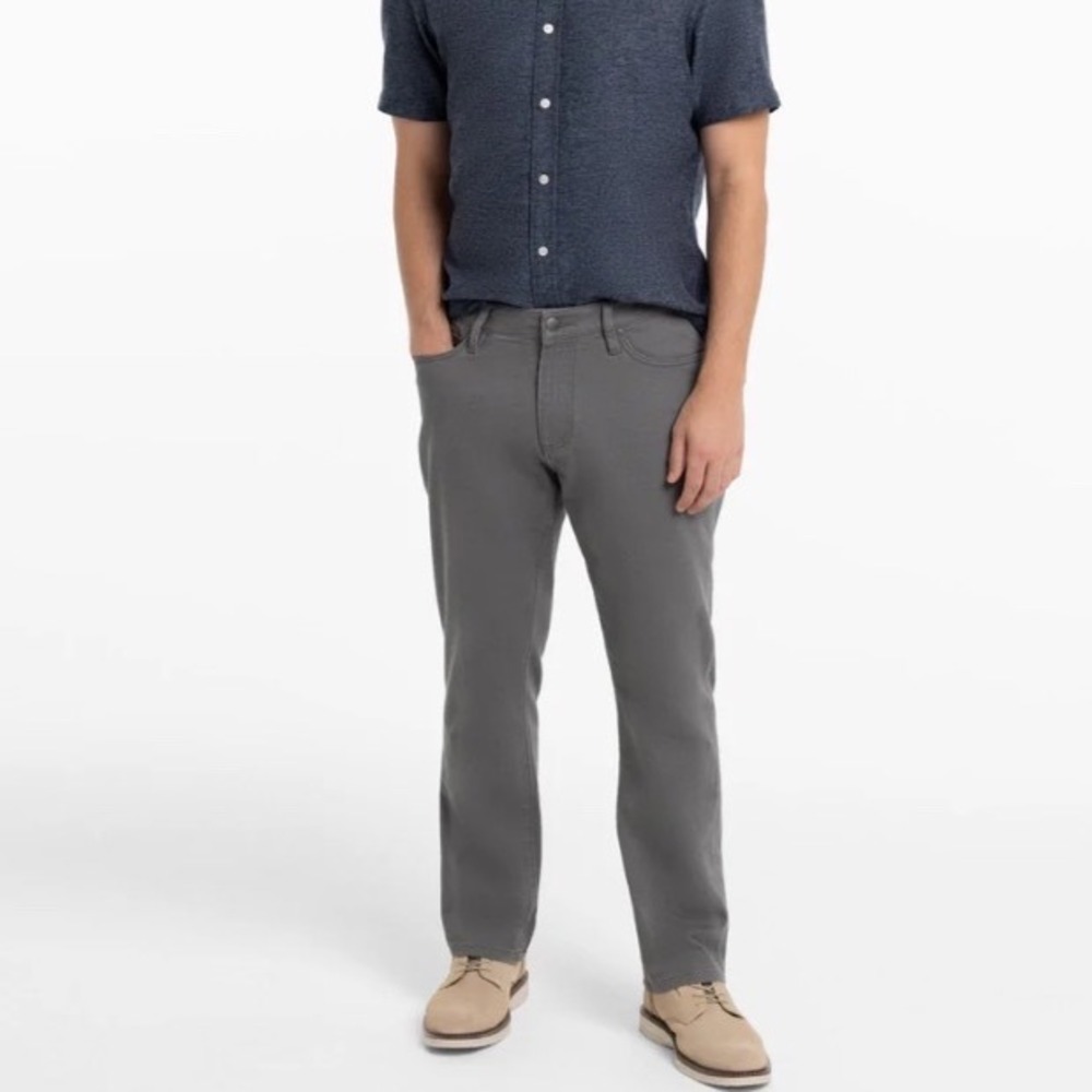 Ash & Erie Mens Essential 5-Pocket Twill Pants Charcoal Grey 36x27 Stretch